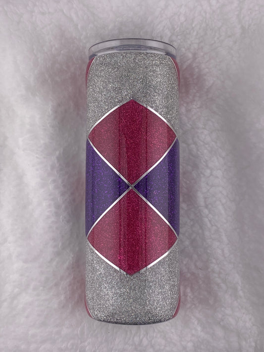 RTS template with purple, pink and silver glitter Tumbler