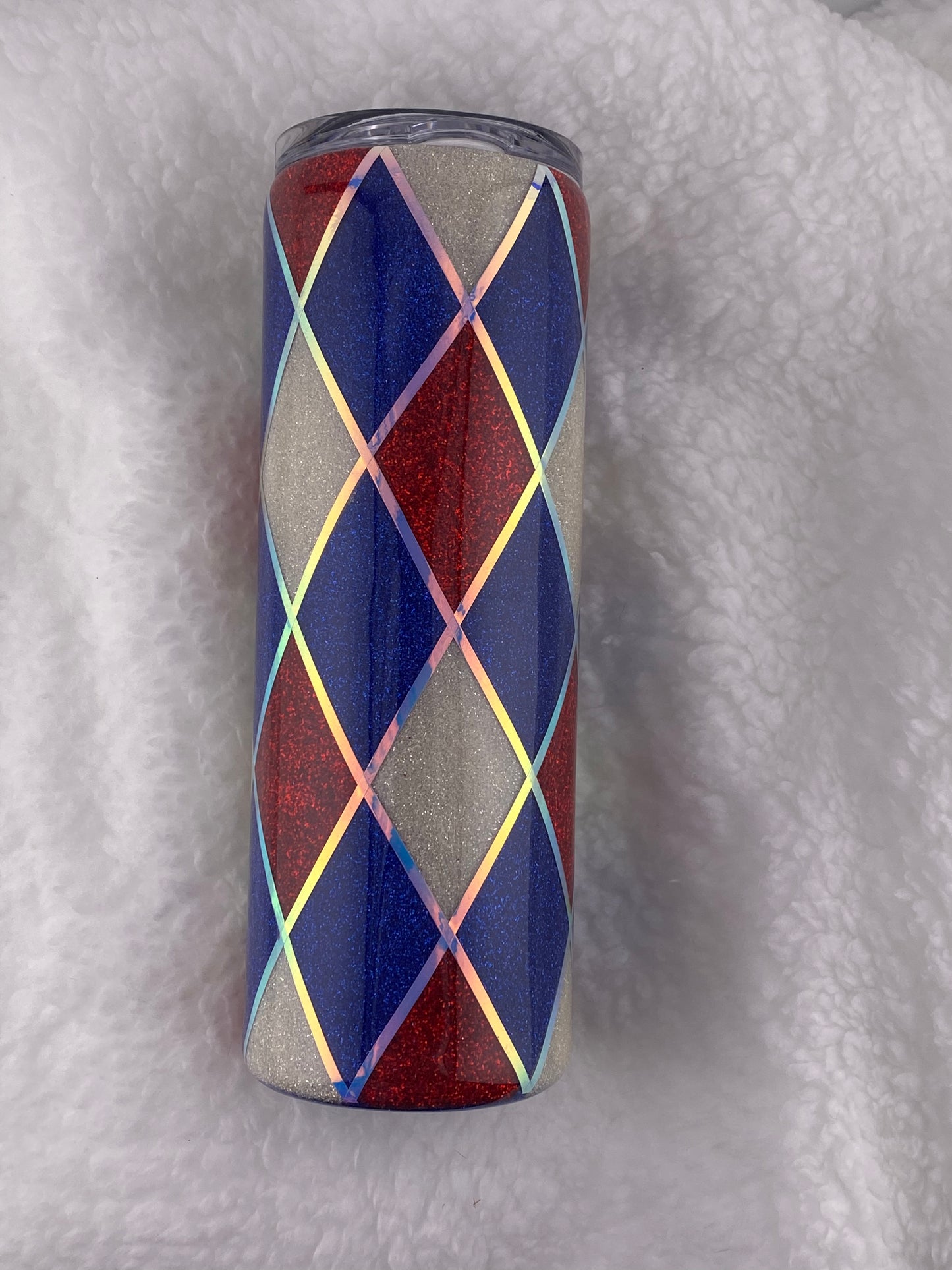 RTS Argyle (Red, White, Blue) Tumbler
