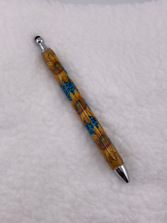 RTS Stylus Pen Sunflower Teal/Cheetah print