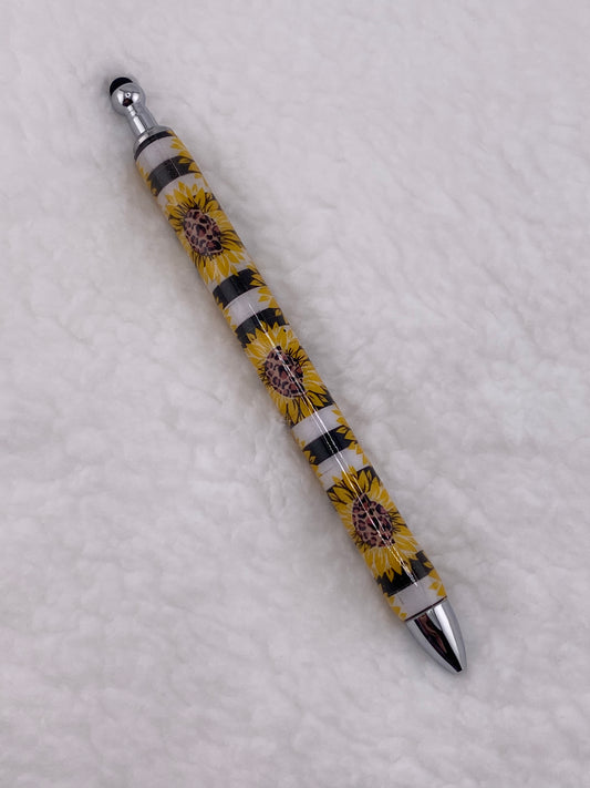 RTS Stylus Pen Sunflower White and Black Striped print