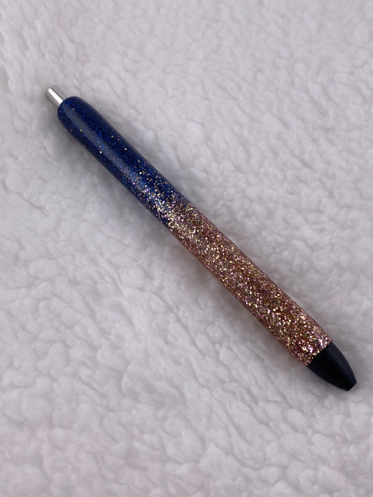 RTS Ink Joy Pen Navy Blue and Rose Gold Ombre Glitter