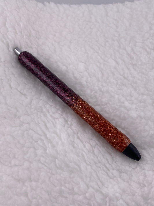 RTS Ink Joy Pen Maroon and Orange Ombre Glitter